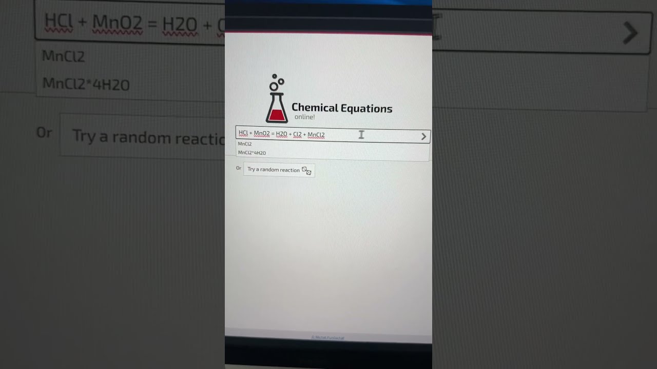 BALANCE CHEMICAL EQUATIONS SUPER EASY USING THIS WEBSITE | #shorts #phatcocliphay - youtube