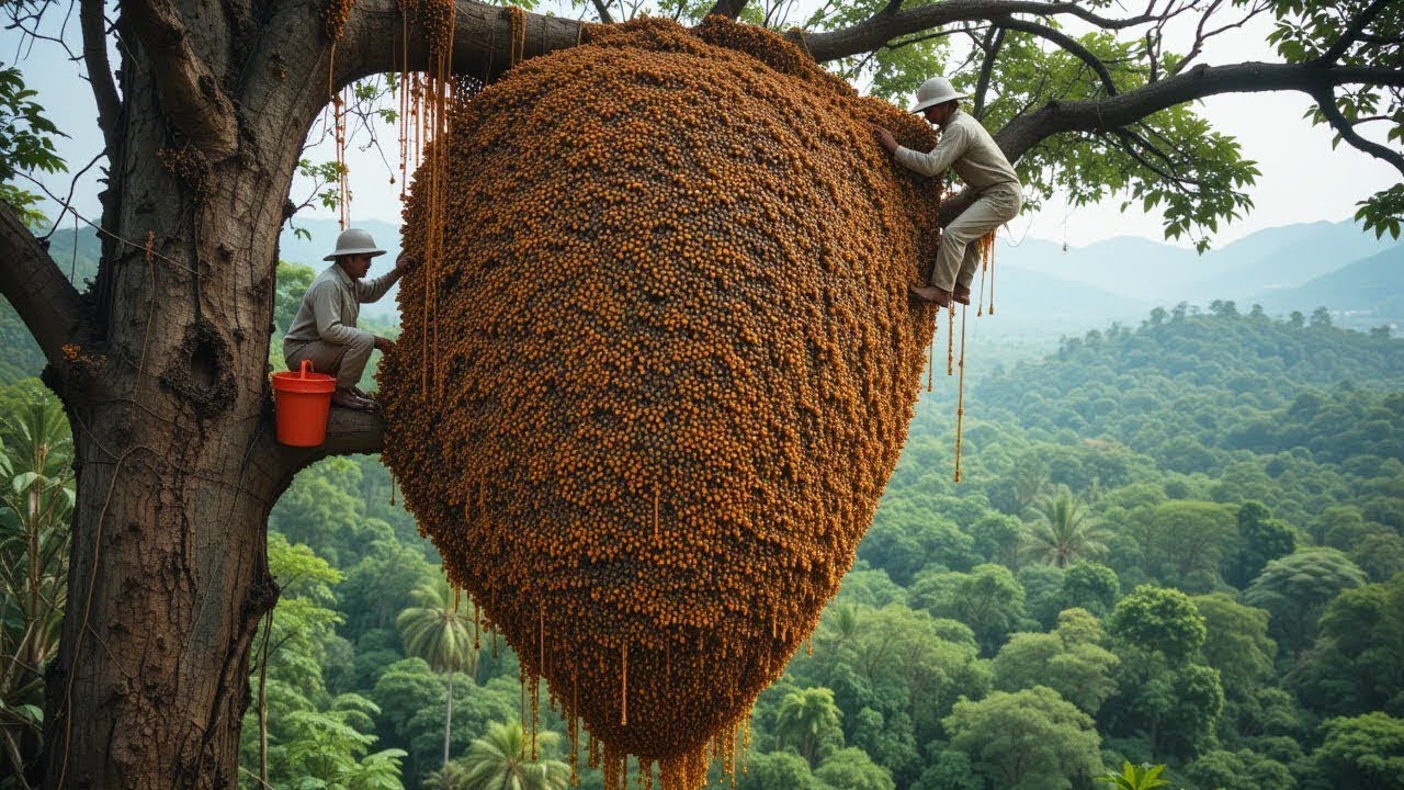 UNBELIEVABLE: Giant Beehive Harvested on the World’s Tallest Tree