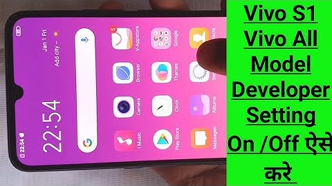 Vivo S1 Developer Settings on/How to on developer settings vivo all model.