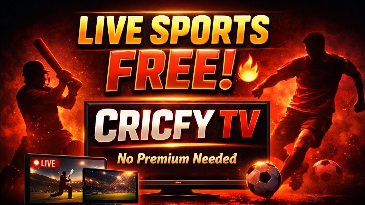 LIVE SPORTS FREE! CricFy TV | Cricket, Football & More Without Premium 