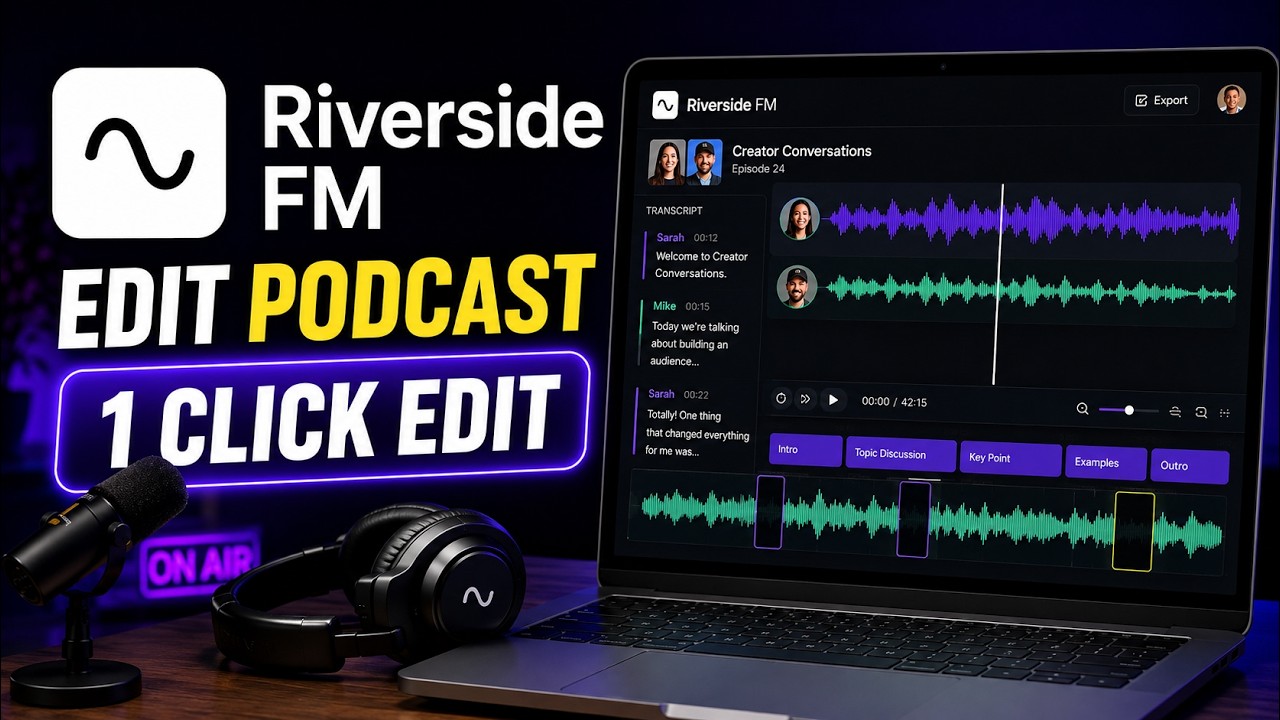 How to edit a podcast episode with 1 click using AI tool in Riverside ...