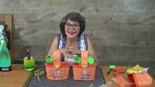 Canasta con zanahorias. Incluye moldes (Caja de información) Yasna Pino. Casa Puchinni.