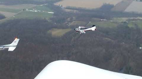 Flying over the top of a C-182 and an RV-7A
