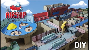 Making THE AIRSHIP (Among Us) FULL MAP with Cardboard and Polymer clay