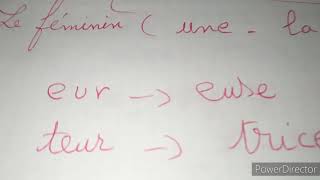 Projet 3 séquence 3 (3AP) des exercices sur le manuel  ➕ le féminin des noms en: eur_ teur