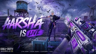 TOP 5k LEGENDARY RANK GRIND | HARSHA CODM LIVE 🔥🔥