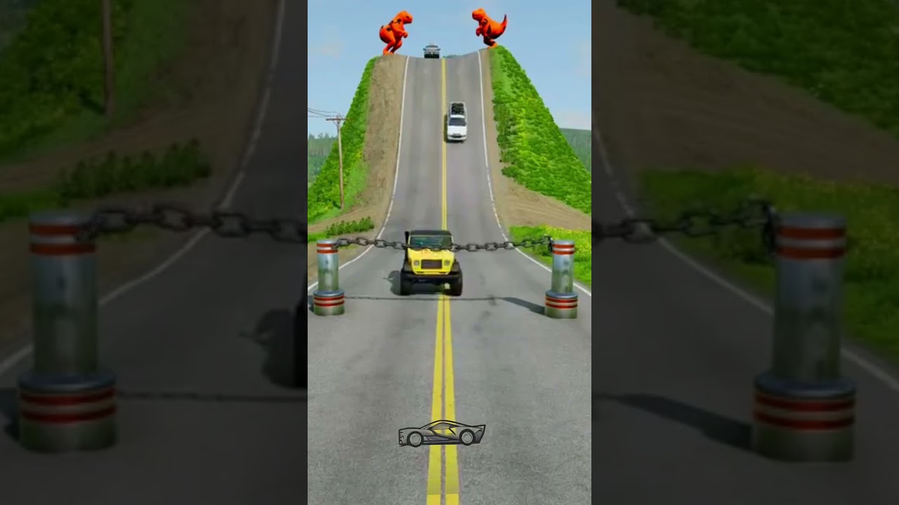 Chain Barriers vs Mixed Buses – Ultimate Strength Test 