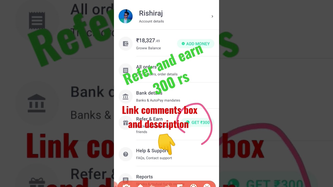 groww refer and earn  300 