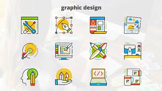 Graphic Design - Flat Animated Icons | After Effects Video Displays - Envato elements