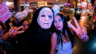 🇺🇸 [4K] Walk Hollywood Boulevard On Halloween Weekend At Night - Los Angeles, California USA