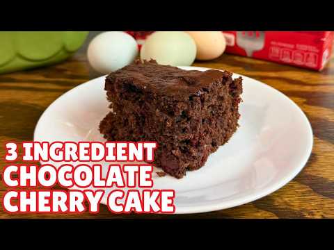 Easy 3-Ingredient Chocolate Cherry Cake | 30-Minute Dessert