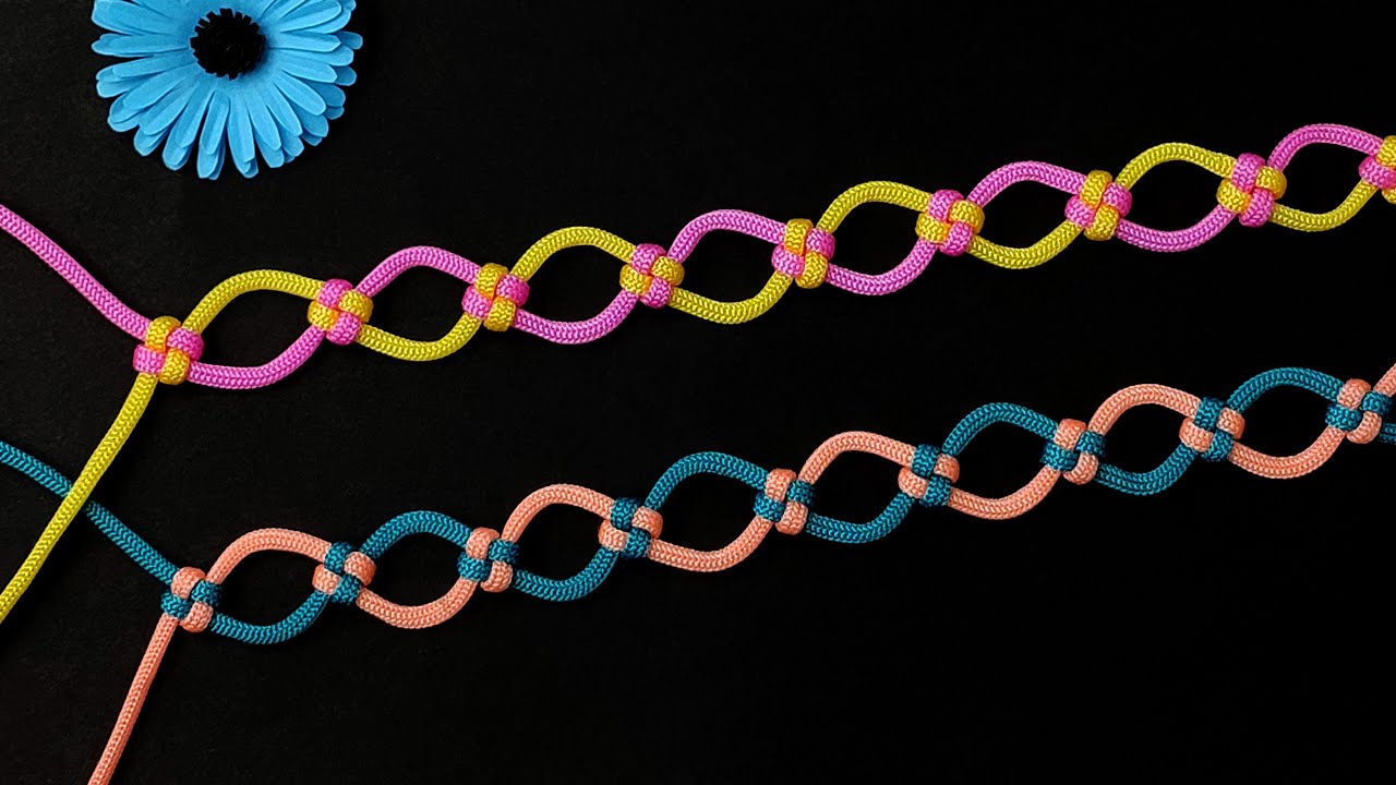 How to tie easy knot pattern # Paracord/Macrame #12 - YouTube
