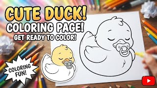 Cute Duck Coloring Pages Fun Easy Coloring for Kids Get Ready to Color