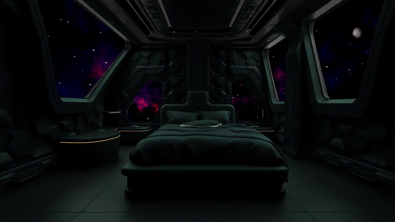 Starship Sleeping Quarters | Sleep Sounds White Noise - Immersive Space Sounds | 10 Hours
