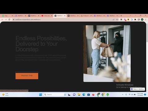 Webflow Button animation