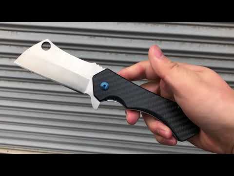 Limited Edition Carbon Fiber Cleaver Pocket Knife