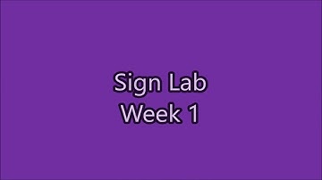 Sign Lab week 1 Vectorize