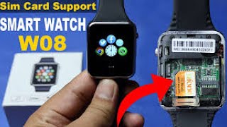 Smart Watch W08 Unboxing || With Sim Card Support || Cheapest Smart Watch