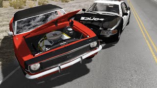 CHEVROLET CAMARO SS 1968. Crash Test Compilation. BeamNG Drive Mod. screenshot 5