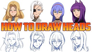 How to Draw Anime Heads | 3 Easy Methods (Vaygren LT Characters)