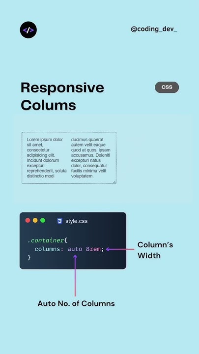 Responsive Columns w/ CSS (Make Responsive Layout) - YouTube