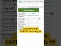 Make Any Text UPPERCASE Instantly in Excel 🔥