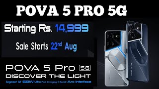 tecno POVA 5 PRO 5G!first sale start on 22 august 2023!best 5g smartphone under rs 15,000