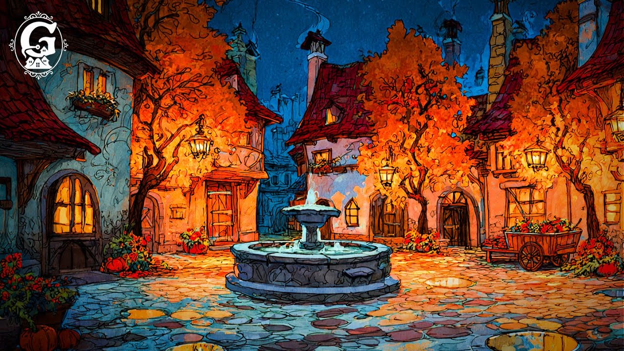 Retro Instrumental Music 🍁 | Warm Autumn Evening in a Cozy Town