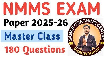 Nmms Exam Paper 2025-26 || Nmms Master Class || One Shot Revision Questions 1 To 180 ||