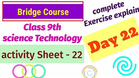 9th | Semi Medium | Science | Bridge course | day 21 | activity sheet 21 |