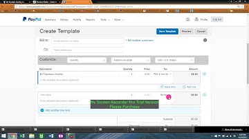 Setting up an invoice template through PayPal