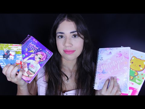 ASMR PARA TE RELAXAR COM COISAS DE PAPELARIA E SUSSUROS