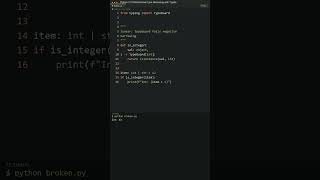 Python 3.13 Type Narrowing with TypeIs! 🎯 #shorts #python