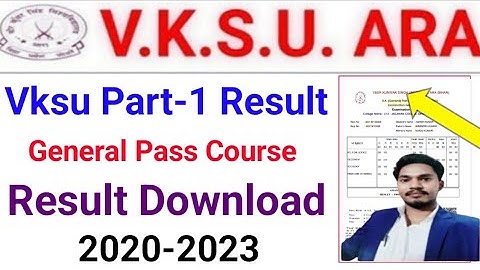 Vksu Part 1 General Pass Course Result Download 2020-23 Vksu Part 1 Result Download
