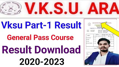 Vksu Part 1 General Pass Course Result Download 2020-23 Vksu Part 1 Result Download