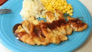 Tonkatsu ~ Breaded Deep Fried Pork Cutlet
Subscribe & check out my other videos! www.youtube.com/cookingandcrafting
Youve had chicken katsu, now its time for tonkatsu!
I upload new videos every Monday and Thursday.
Change in IG name: https://goo.gl/DrsXQB
Thinly sliced pork
Bobs Red Mill All Purpose Flour
Egg
Panko
Salt and pepper your pork. Bread pork with flour. Dip into egg. Bread with panko. Deep fry on each side for a few minutes. Drain well on paper towels.
Katsu Sauce:
1/2 cup ketchup
6 tbsp soy sauce
3 tsp Worcestershire sauce
1/4 cup brown sugar, unpacked
1/4 cup granulated sugar, unpacked
garlic salt to taste
black pepper to taste
Directions
Whisk together all ingredients in a small sauce pan. Bring to a boil, then reduce heat. Set aside and allow to cool before serving.
Please dont forget to like, share, favorite and comment my video!
Subscribe here: http://bit.ly/12Lkz6X
Facebook: http://on.fb.me/1M2bwEO
Pinterest: http://tinyurl.com/kgooof5
Instagram: https://goo.gl/DrsXQB
Google Plus: http://tinyurl.com/oyylaon
My vlogging and on the go channel: http://tinyurl.com/lagmt3r
Get a month of wine FREE: http://curebit.com/x/lv2rRW
Check out my website! http://www.cookingandcrafting.com/
Aloha, welcome to my kitchen. Im located in the beautiful state of Hawaii. You can expect fast & easy breakfast, lunch, dinner, desserts & crafts that even a kid can help with. As you are in my kitchen, you will experience the sounds of a real household in the background, giving you that homey feel. Do not expect a fancy show or episode, I am just me. A down to Earth, local girl who always keeps it real.
Please check out my bestie YT friend, Tammy (yoyomax12):
http://tinyurl.com/3vzgpca Tammy and I have been friends for many years and met here on YouTube!
Also check out Jenn of cupcakesandcardio. You will love her as well. http://tinyurl.com/lahtvfp
Lastly, smile! I love it when you smile :)
For business inquiries, contact Beth at cookingandcrafting@gmail.com Tonkatsu ~ Breaded Deep Fried Pork Cutlet