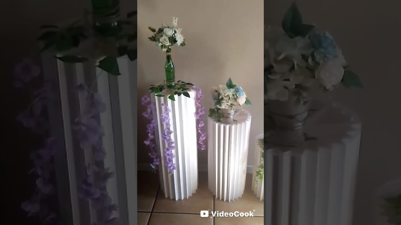 White Plinths (Cylinder Stands) Hire Set: R250 