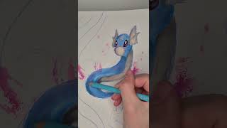 Drawing Dratini in my sketchbook 🐍