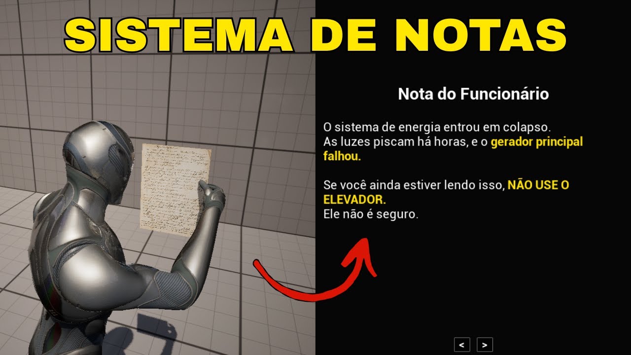 COMO CRIAR NOTAS e ARQUIVOS INTERATIVOS na Unreal Engine 5