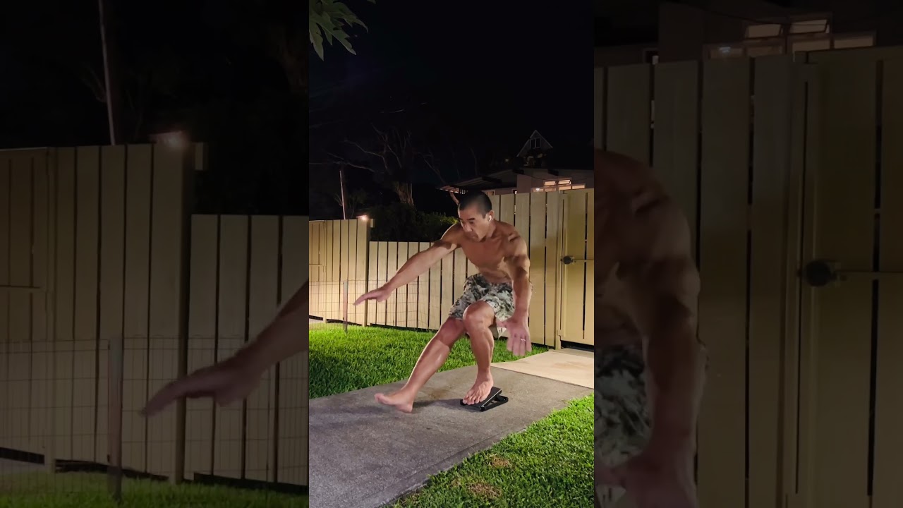 Pistol Squat Practice 2x SPEED - age 54, April 28, 2023, 11:38 pm