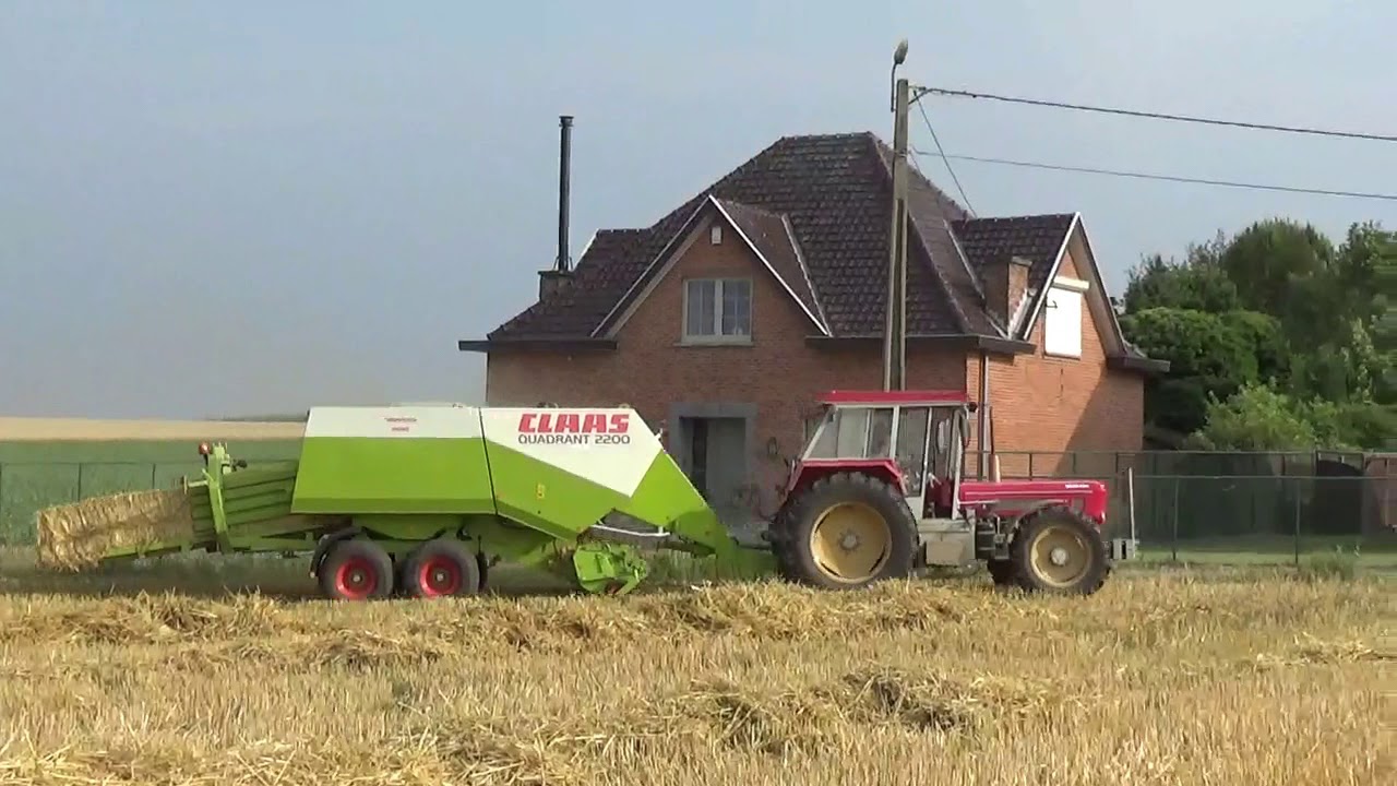 Landb. Baeken - Hoegaarden, Schlüter E 7200 V en Claas Quadrant 2200