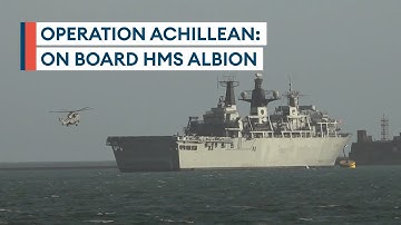 HMS Albion tests land, sea and air capabilities off English coast