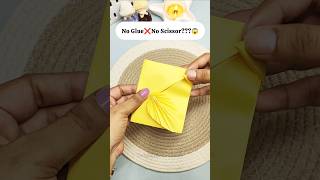 No Glue ❌No Scissor🚫Paper Envelope😱 #diy #papercraft #craftideas #shorts