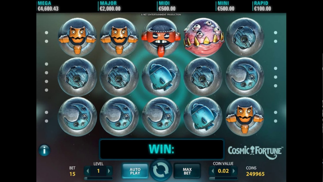 Как играть в игровой автомат Cosmic Fortune.