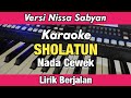 Karaoke - Sholatun Nissa Sabyan Nada Cewek Lirik Berjalan | Karaoke Sholawat