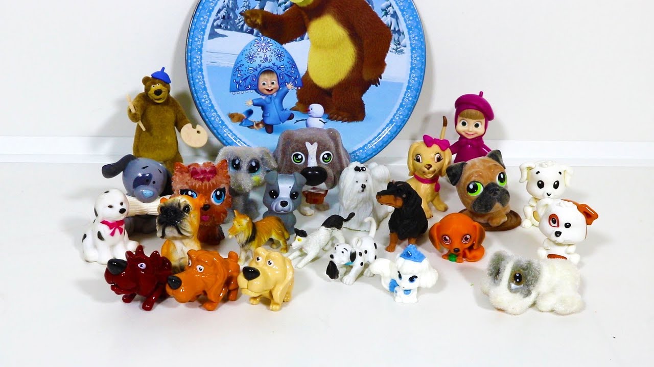 Коллекция игрушек  Маши и Медведя. Игрушки из мультфильмов bộ sưu tập đồ chơi Masha và Gấu 玩具收藏玛莎和熊