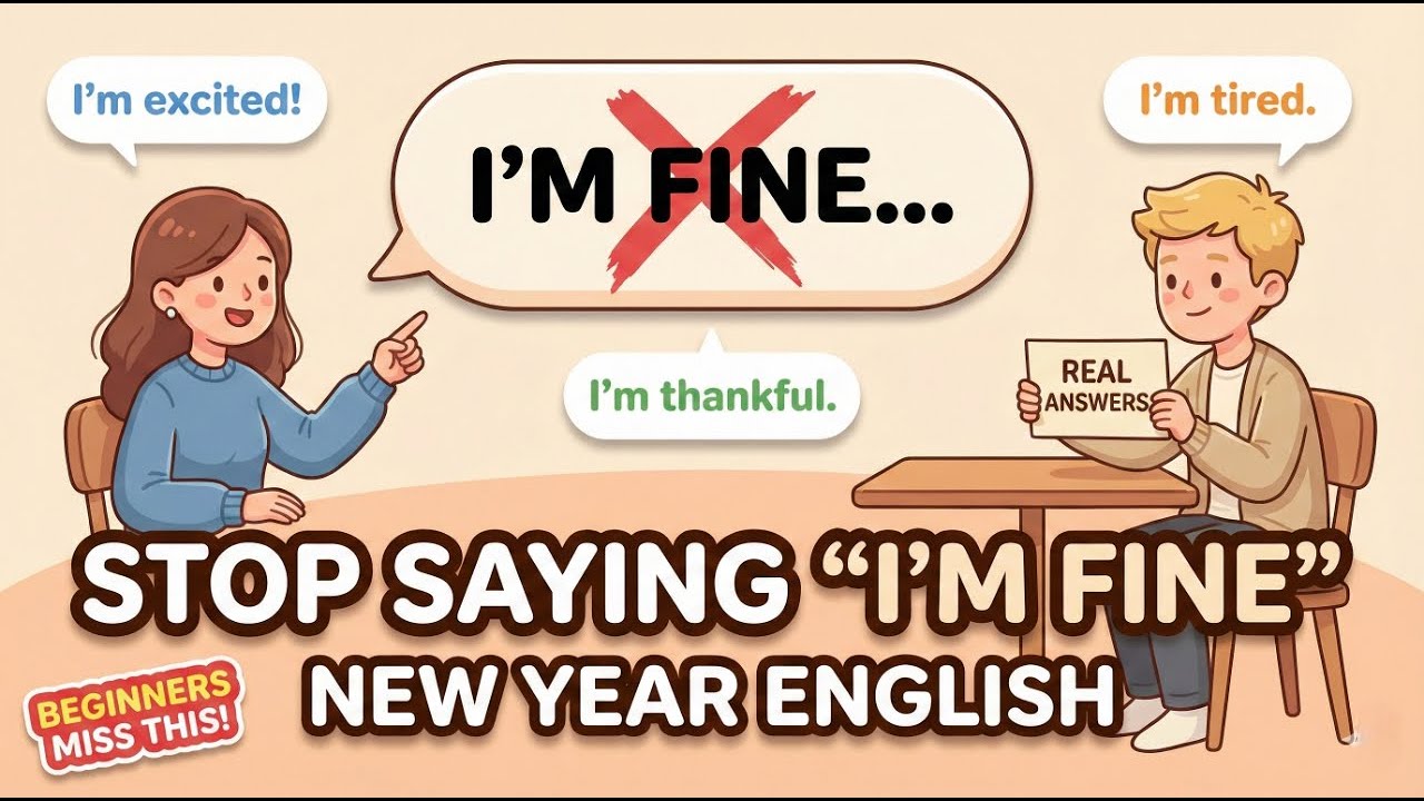 Don’t Say “I’m Fine” 😅 Learn New Year Feelings in English