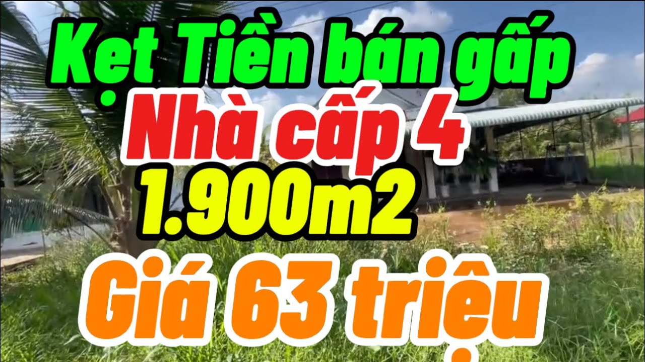 Bà cô kẹt tiền bán gấp 1.900m2 đất và nhà mặt tiền đường dal điện nước đầy đủ Tỉnh kiên Giang củ 