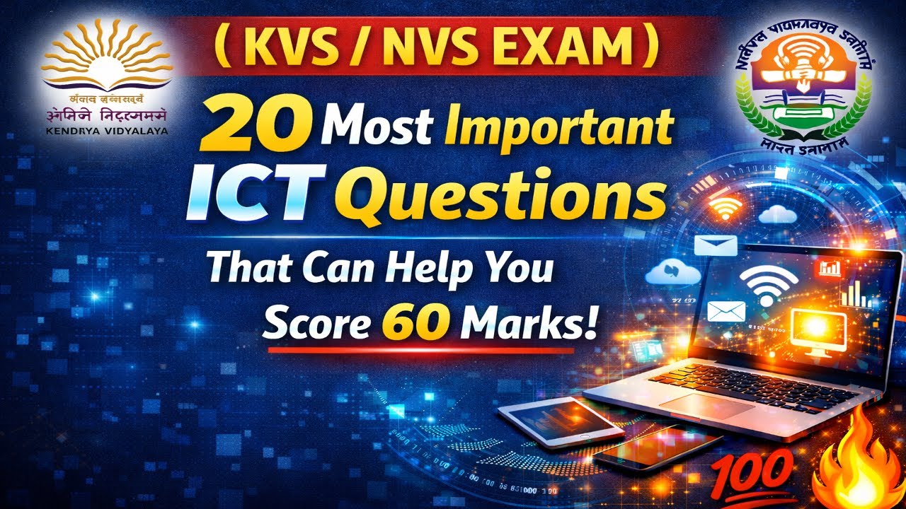( KVS / NVS EXAM )20 Most Important ICT Questions That Can Help You ...