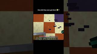 How did they even get there 😭? #minecraft #games #bedrock #gaming #bedwars #java